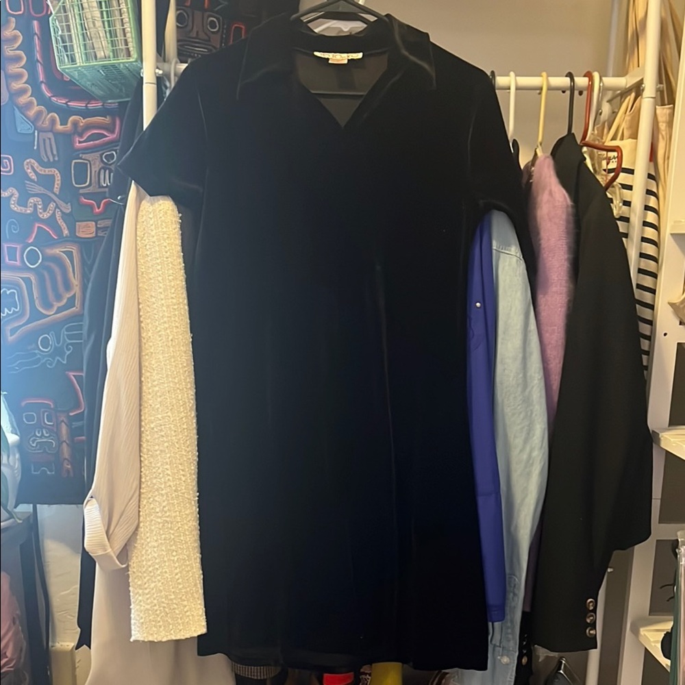 Elegant Black Velvet Dress